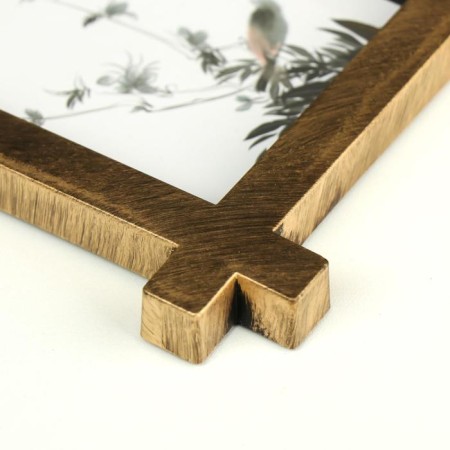 Photo frame plastic in 2 photos 10x15 cm "straight lines" gold 32.5x22.5x2 cm-1