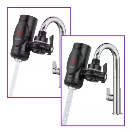 Castle water heater KitFort KT-4034, 3300 W, 6 l/min, black-3