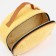 Cosmetic bag on lightning, with a lodge, yellow color
