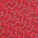 Flap, small flower on red cotton, 50 × 50 cm