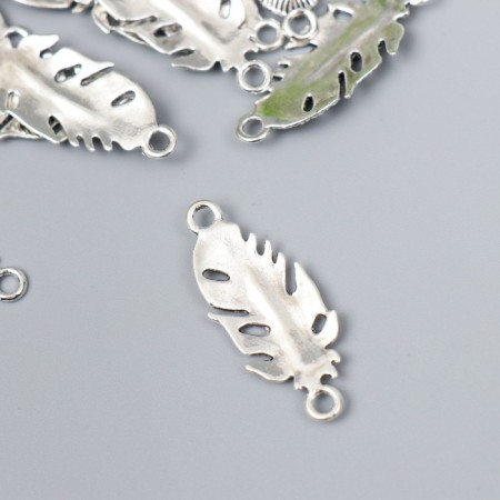 Connector for creativity Metal 2 Ears "Peryshok" silver G176B527 3.5x1.4 cm-1