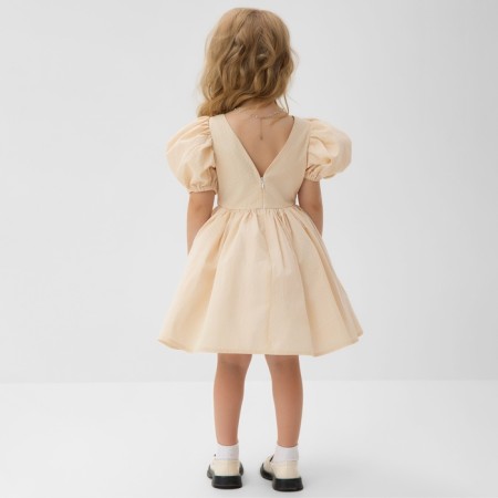 Dress Children's Minaku: Partydress, Milk color, height 122 cm-5