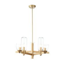 Светильник подвесной St Luce. SL1119.203.05. Teneresa. 5х40 Вт, E14, 60х60х70 см, цвет золотистый