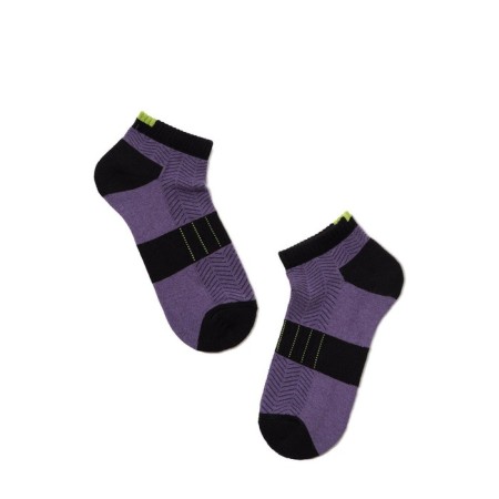 Noski short women's cotton Conte Elegant Active, size 25, purple color-1