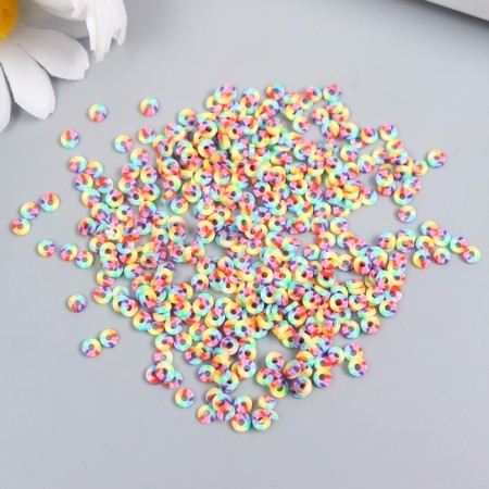 Beads for PVC Creativity "Rings Multi -colored chips" set ≈ 330 pcs 0.1x0.4x0.4 cm