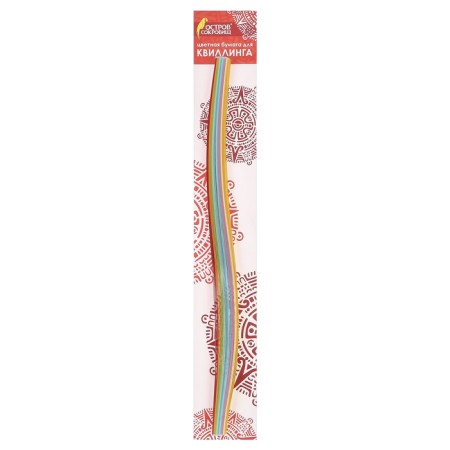 Quilling paper "Rainbow", 10 colors, (set of 100 pcs) 7 mm x 300 mm, 80 g/m2-3