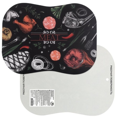 Dressing board Multida "Meat Menu", plastic, size 40x30 cm