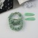 Hair Set "Gloria Shine" (2 elastic bands 5.5 cm, 2 invisibility 5 cm) Green