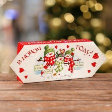 Подарочная коробка "Конфета Снеговички", 10 х 20 х 4,3 см