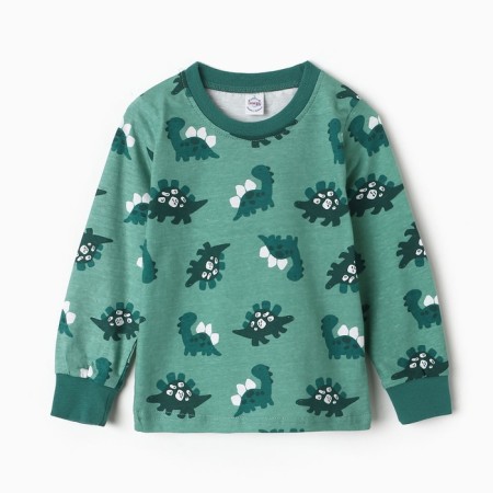Pajamas for boys, color green, height 122 cm-1