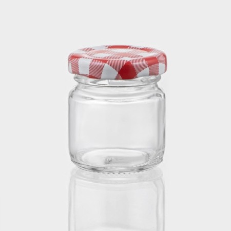 Glass jar for spices with a metal lid "Home", 50 ml