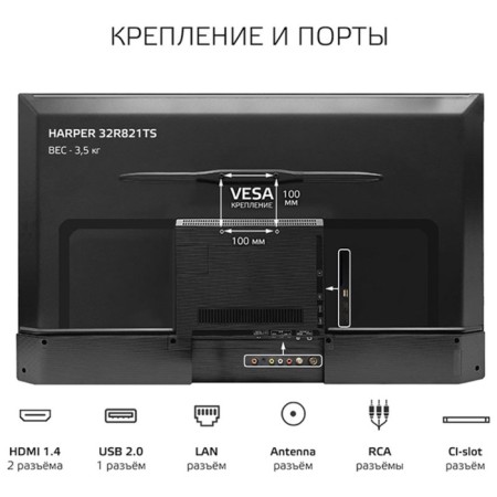 LED TV Harper 32r821ts-9