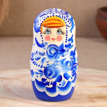 Doll "gzhel", blue dress, 5 puppet, 18 cm-4