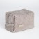 Women's road cosmetic bag with a Textura lining, gray color
