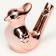 Whistle ceramic bird "Pink Gold"