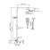 The shower system wasserkraft a199.259.201.bg Thermo, tropical shower, thermostat, gold