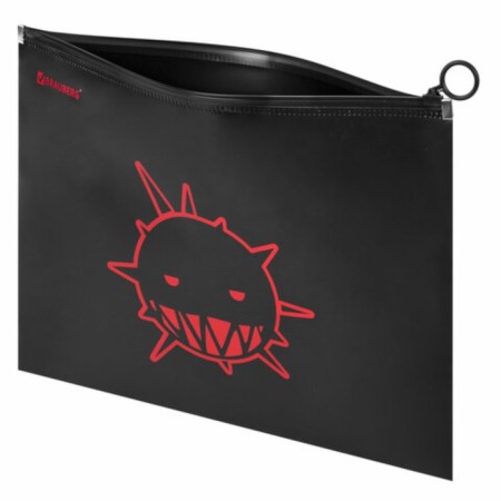 Brauberg A4 notebook folder, 1 compartment, plastic, on zip-lock, "Danger", 272105-2