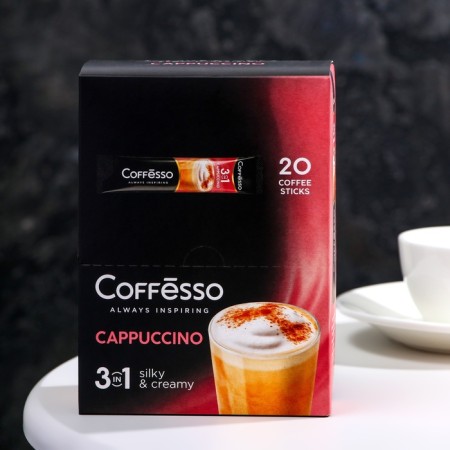 Coffesso coffee drink "Coffee soluble Cappuccino 3B1". 15 g-1