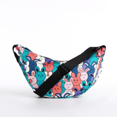 Youth bag with zipper, colorful/green color-4