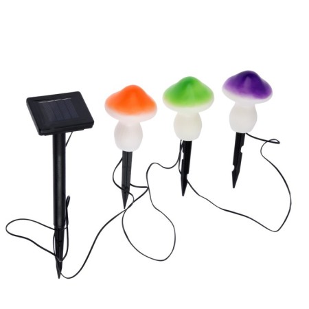 Garden lamp on the solar battery "Mushrooms", 21 cm, 3 LED, glow warm white-2