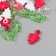 Decor for creativity "Leaves. Pink, green, white and transparent" nr 20 g 2.2x1.4x0.4 cm 99280