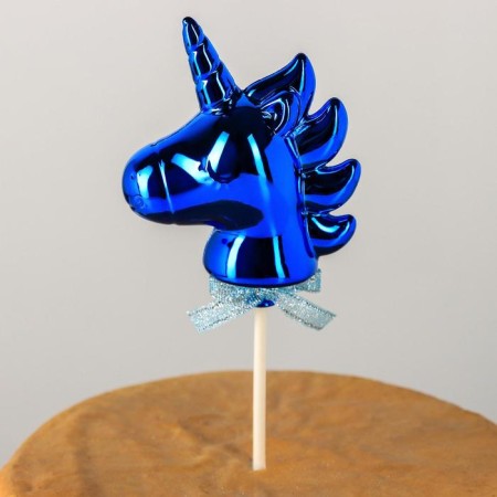 Topper for the Cake "Unicorn", 21 × 7 cm, blue color-1