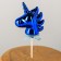 Topper for the Cake "Unicorn", 21 × 7 cm, blue color