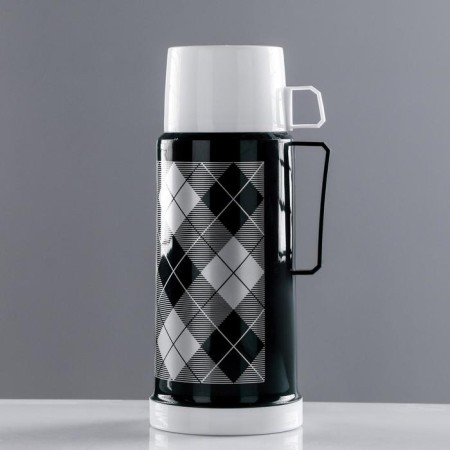 Thermos 1 l, with a glass flask, retains heat 8 hours, 12 x 28 cm, mix-4