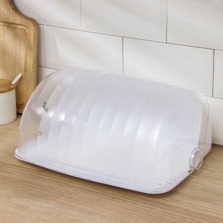 Plastic breadbag "rondo", 34.5 × 27.3 × 16.5 cm, white color-5
