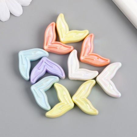 Busina for creativity plastic "Fish tail. Purumatic gloss" mix 0.8x2x2.9 cm