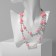 Beads with pearls "Galance" ball No. 6.12, white-pink color in gold, l = 80 cm