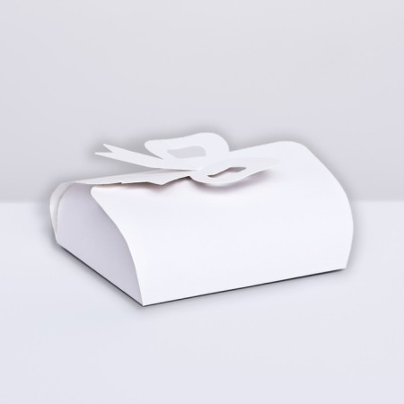 Folding box-convert for sweet, white, 10.5 x 9.5 x 4 cm