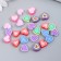 Beads for PVC Creativity "Colorful hearts" set 25 pcs 0.5x0.9x1 cm