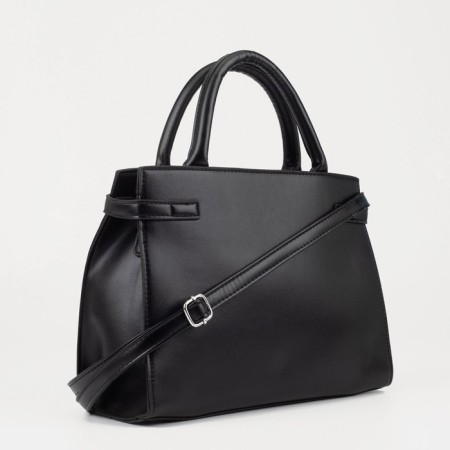 Bag Female Tout with zipper, black color-1