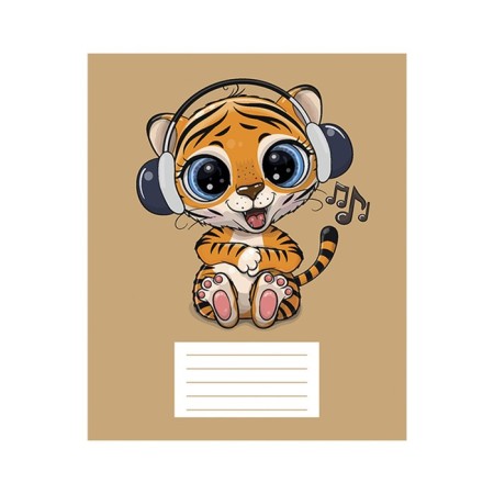 Notebook of 12 sheets in the Tiger City line, cover coated cardboard, offset unit, mix-2