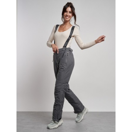 Semi -combinezone ski insulated female winter, size 44, color gray color-3
