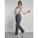 Semi -combinezone ski insulated female winter, size 44, color gray color
