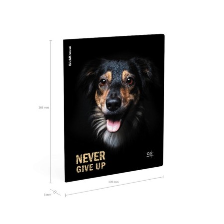 A notebook of 96 sheets in the Erichkrause "Dog", matte lamination, an offset block 100%, mix-11