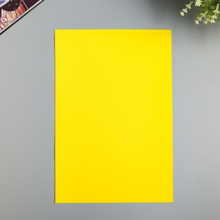 Foamiran 1 mm, 20x30 cm (set 10 sheets) BK033 yellow-1