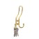 Furniture tundra hook TKT002 Light, three -rod, gold