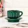 Tea couple Rishtan ceramics, 200 ml, green