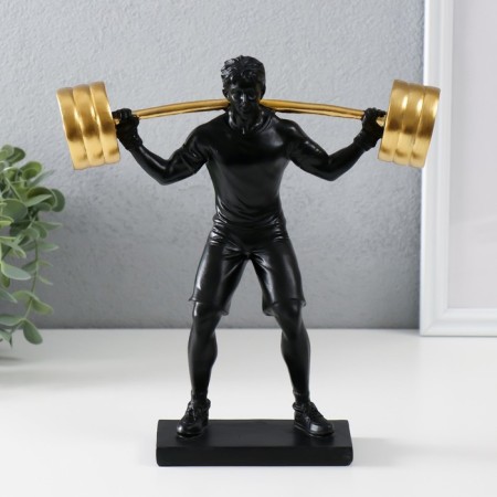 Souvenir Polystone "Seedgist" Black with gold 23x8x25 cm
