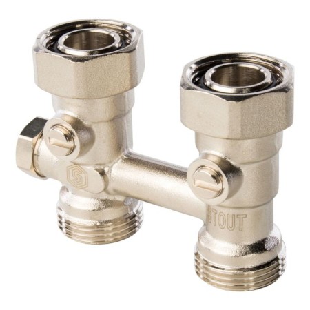 Lower connection of the radiator Stout SVH-0001-000020, 3/4 ", a single-pipe system, straight