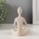 Polystone candlestick for 1 candle "Girl. Greeting" White in nettles 8.5x8.8x11.7 cm