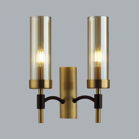 Bra Lumion. Sharon, 2x40W, E14, 290x135x225 mm, black color, brass