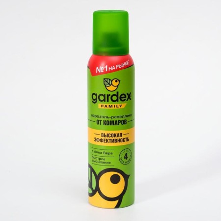 Aerosol repellent from mosquitoes "Gardex Family", with Aloe Vera, 150 ml