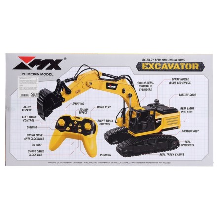 Radio -controlled "construction", excavator, metal bucket, battery, light, sound and smoke effects-8