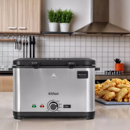 Fritten KitFort KT-6240, 2000 W, 4.8/2.2 L, 130-190 ° C, silver-black-1