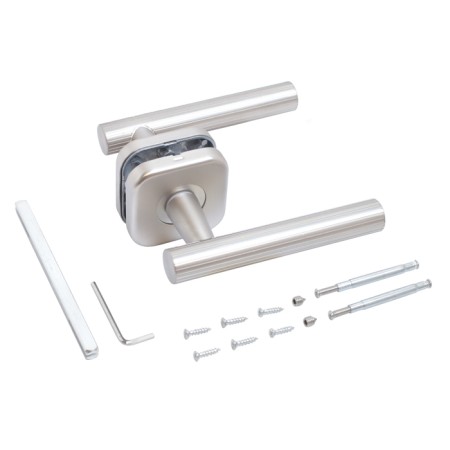Set of door handles Bulat RF 04.08 Fort, matte nickel-1