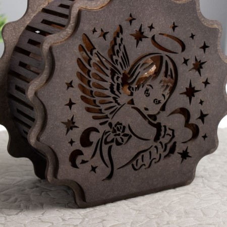 Salt lamp "Angel" Round E14 15W 0.8 kg of Himal. salt-5